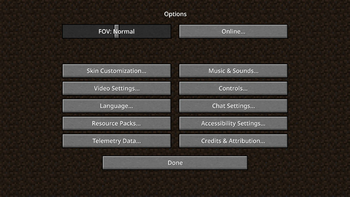 Options Screen