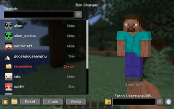 Skin Changer Menu
