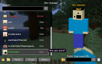 Delete skins
