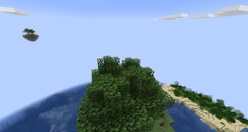 Floating Island and biome nearby