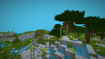 Different types of biomes in the Arcana Dimension