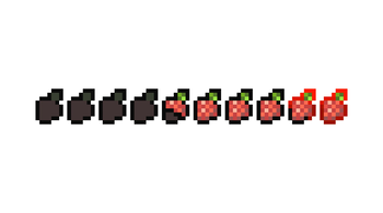 Hunger Bar + AppleSkin (Red Outline Version)