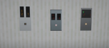 Group control lift buttons