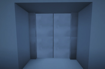 Opaque lift door