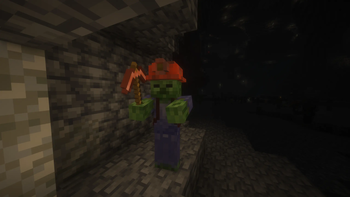 Cave Zombie with Rusty Miner's Helmet