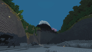 In the shadow of the mountain