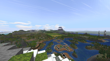 The view from the southern mountain