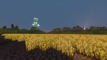 A visitor in the crop fields