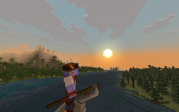 Holding a glaive