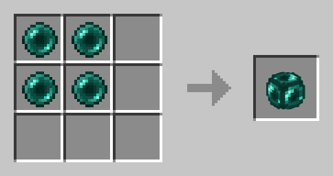 Image displaying crafting recipe of Mini Ender Pearl Block