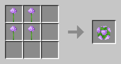 Image displaying crafting recipe of Allium Bush