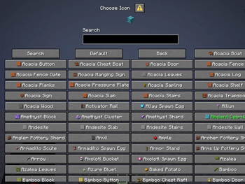 Choose Icon Dialog GUI