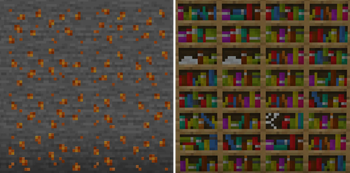 Variated Resin Clumps and Bookshelved