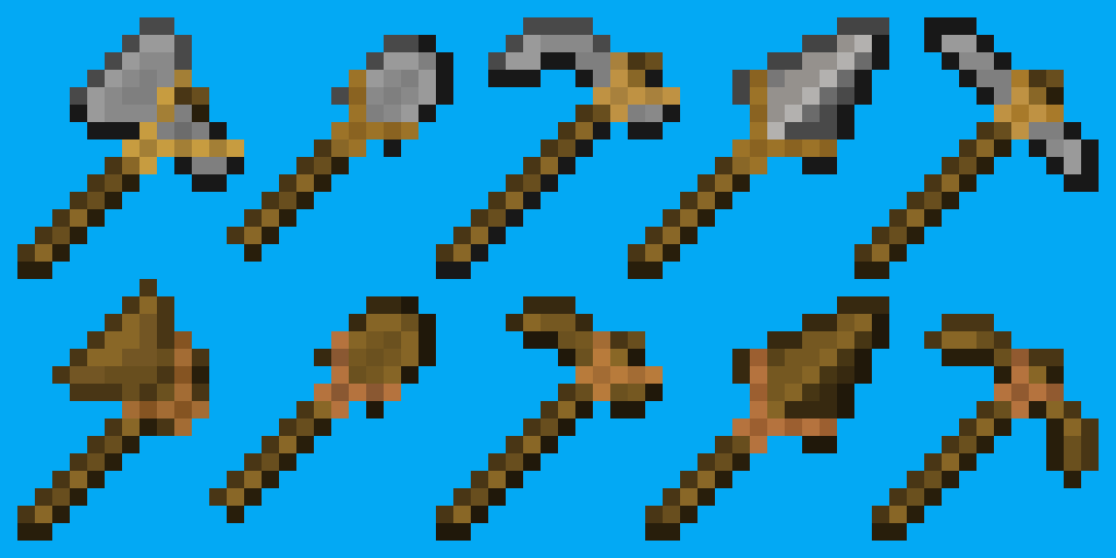 The Entire Overhauled Toolsets (Except for Swords)