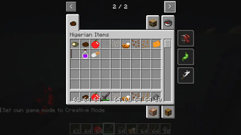 Nigerian Items Tab