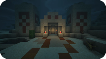 Desert Temple with Lanterns