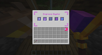Engraving table UI
