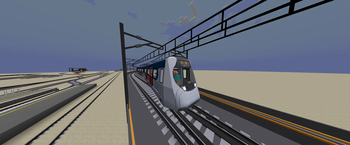 The bridges on a switch track, joining together