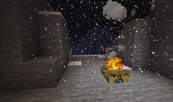 blizzard campsite