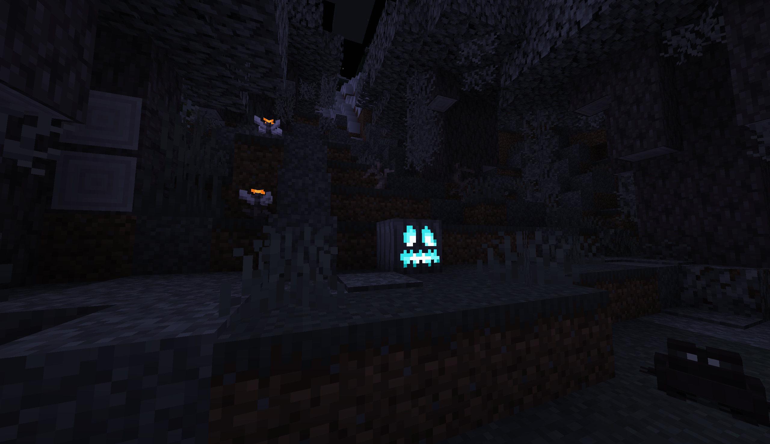 pale garden during night