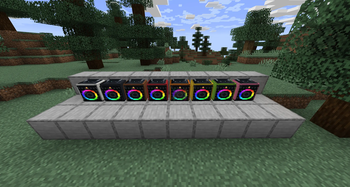 Party Speakers in Minecraft colors