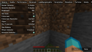 Multiple settings