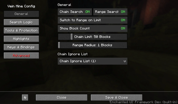 Config screen built with Enchanted UI after 1.4.1