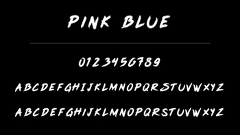Pink Blue Font