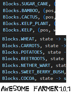 Awesome farmer 1.0.1 blocks
