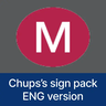 Chups's sign pack for MTR - ENG Blue-gray