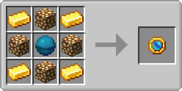 Crafting recipe for the wayback stone.