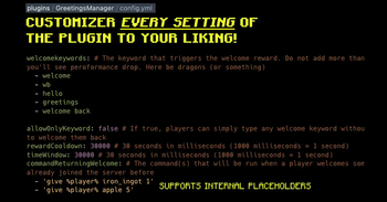 Change the plugin to your liking