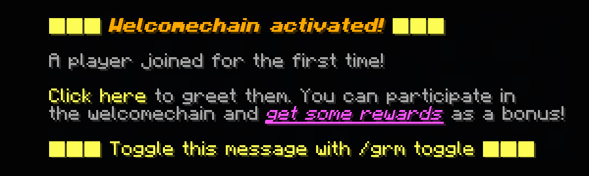Mainmessage for Welcomechain