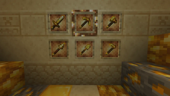 Showcase of Golden Weapons and Tools