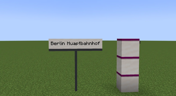 Station sign without any logo.