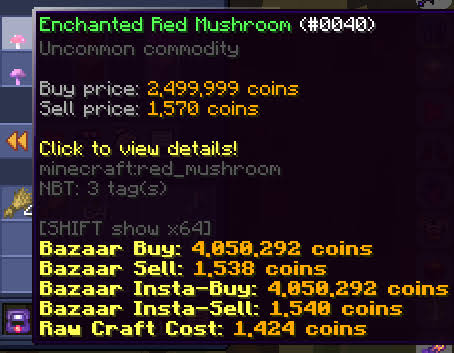 Skyhanni Bazaar prices