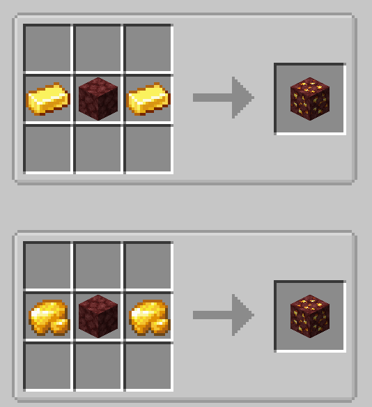 Nether Gold Ore recipes