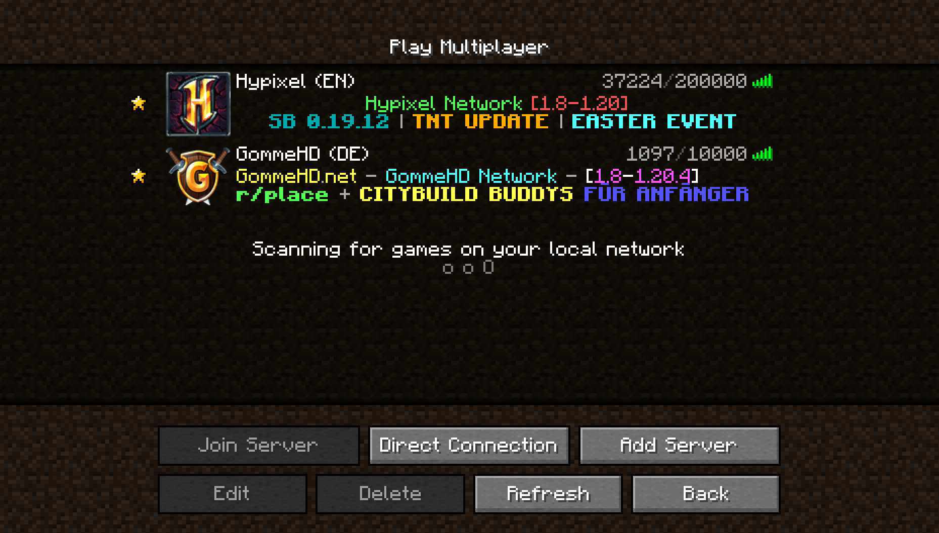 Server Menu (V1.0.0)