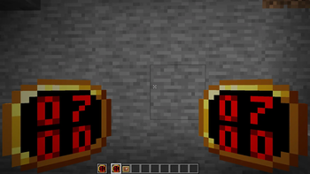 The clocks are held so you can see them better