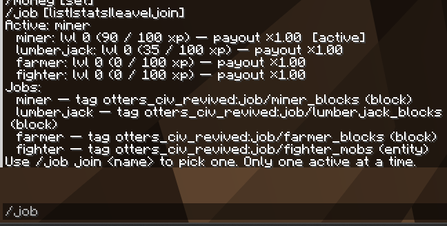 /job Commands