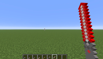 The Netherite spear is now a red lightsaber!