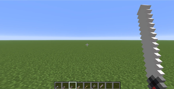 The Copper spear is now a white Lightsaber!