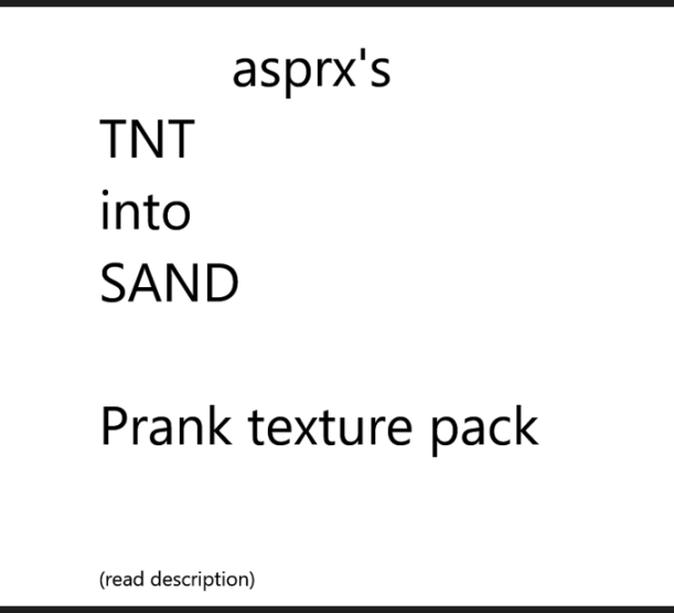 TNT into Sand PRANK Pack