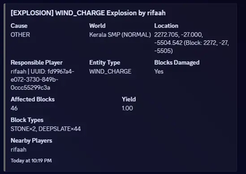 Discord Explosion Logs