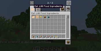 Ingredients for foods from this mod