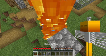 Bone Battleaxe After Hitting a Iron Golem