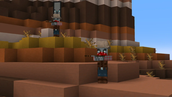 Bandits! (Pillagers when spawned in badlands)