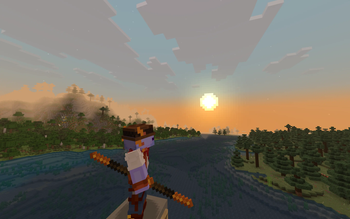 Holding a quarterstaff