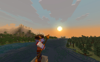 Holding a spear