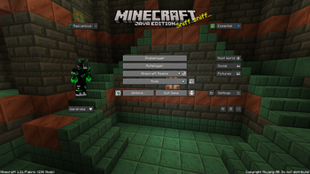 Title screen with Essential Mod